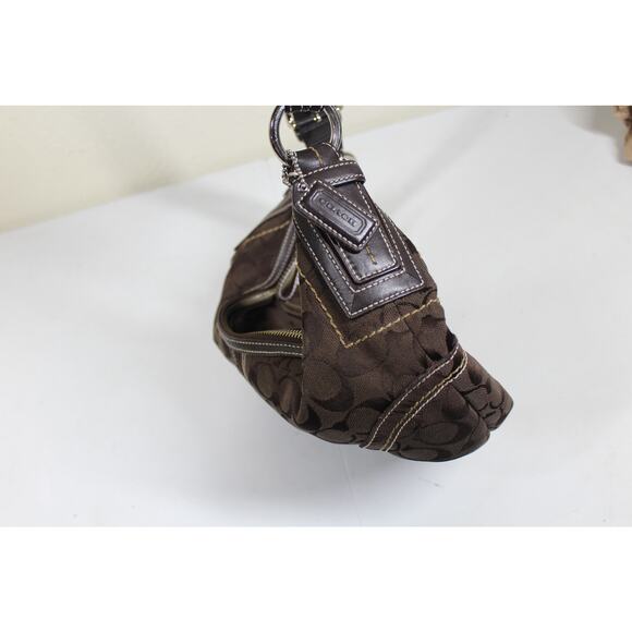 Coach Brown Signature Canvas Hobo Bag - Picture 4 of 6